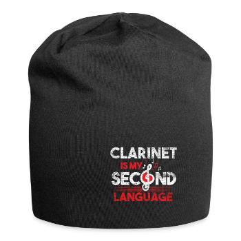 Klarinette - Jersey-Beanie - Schwarz - Vorne