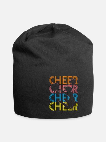 Cheerleading Pompoms - Jersey-Beanie - Schwarz