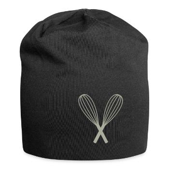 Idée cadeau fouet cuisinier - Bonnet en jersey - noir - Devant