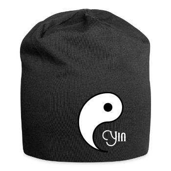 YIN YANG Partnerlook - Jersey-Beanie - Schwarz - Vorne