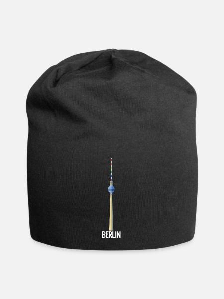 Berlin Fernsehturm in Berlin - Jersey-Beanie - Schwarz