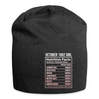 October 1982 - 40th birthday gift. Wife. - Jersey Beanie - black - Front