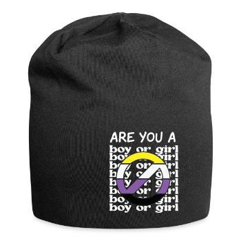 LBGT Flag Gay Pride Human Vintage Arc-en-ciel - Bonnet en jersey - noir - Devant
