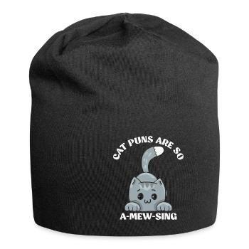 Cat puns are so amewsing Funny Animal Puns - Jersey Beanie - black - Front