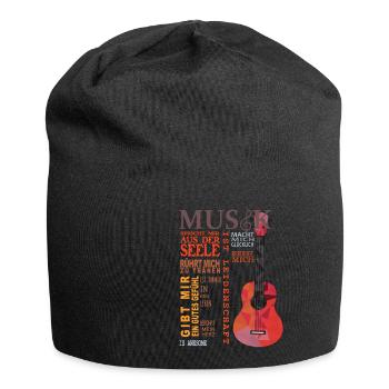 Gitarre - Jersey-Beanie - Schwarz - Vorne