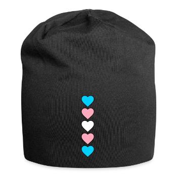 Trans Heart Transsexual Trans* Heart Transgender - Jersey Beanie - black - Front