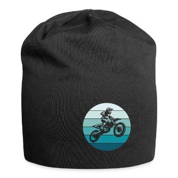 Dirt Bike Retro Sunset Motocross Motorcycle - Jersey-Beanie - Schwarz - Vorne