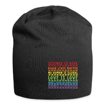 Science Is Real Black Lives Matter LGBT - Jersey Beanie - black - Front