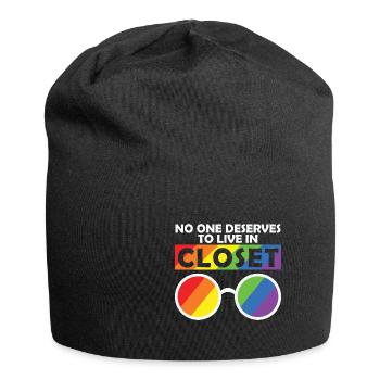 LBGT Drapeau Gay Pride Humain - Bonnet en jersey - noir - Devant