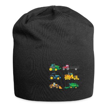 Tractors Trecker Farmer Farmers Kids Gift - Jersey Beanie - black - Front