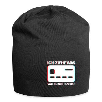Ich Ziehe Was Was Du Nicht Ziehst Kredit Karte Ges - Jersey-Beanie - Schwarz - Vorne