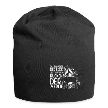 Reiten Pferd Spruch Reiter Reiterhof Reitverein Re - Jersey-Beanie - Schwarz - Vorne