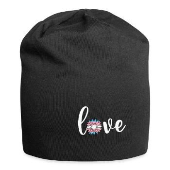 LBGT Flag Gay Pride Human Vintage Rainbow - Jersey Beanie - black - Front