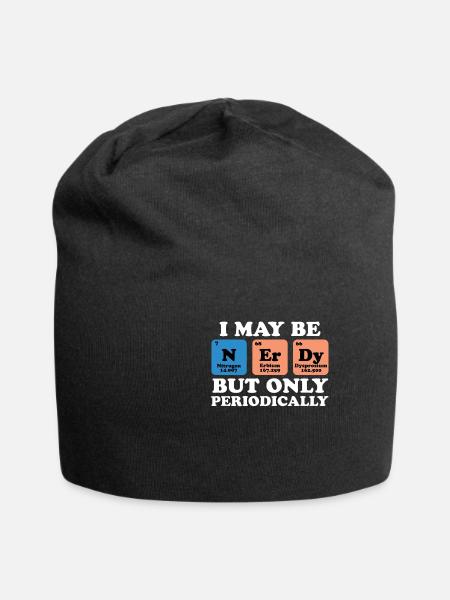 Nerdy Periodensystem - Jersey-Beanie - Schwarz