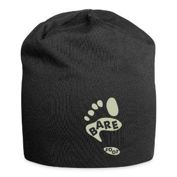 Empreinte pieds nus - Bonnet en jersey - noir - Devant