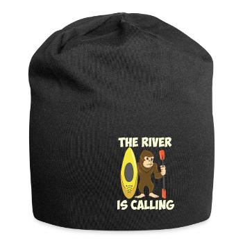 Cadeau drôle de canoë de canoë de kayak de pagaie - Bonnet en jersey - noir - Devant