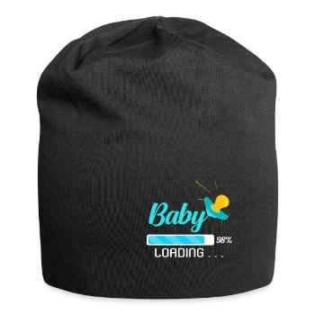 Schwangerschaft - Jersey-Beanie - Schwarz - Vorne