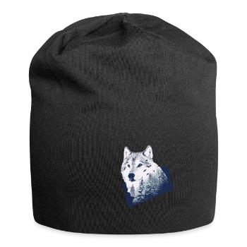 Wolf forest - Jersey-Beanie - Schwarz - Vorne