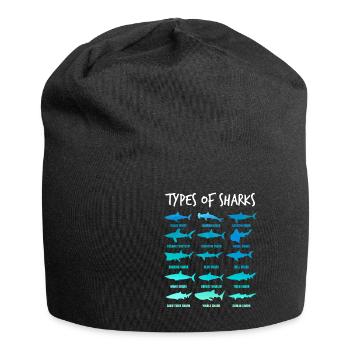 Types de requins - requin mer sous-marine - Bonnet en jersey - noir - Devant