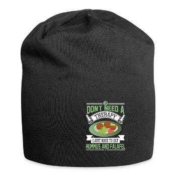 Hummus and Falafel T-Shirt - Jersey Beanie - black - Front
