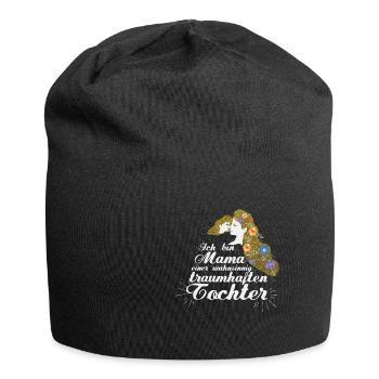 Ich bin Mama einer wahnsinnig traumhaften Tochter - Jersey-Beanie - Schwarz - Vorne