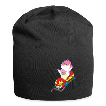 Montagnes russes Équitation Licorne Cadeau - Bonnet en jersey - noir - Devant
