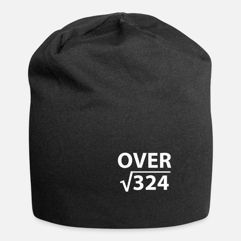 I'm Over 18 Square Root - Jersey Beanie - black