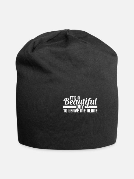 Its a beautiful day to leave me alone schöner tag - Jersey-Beanie - Schwarz