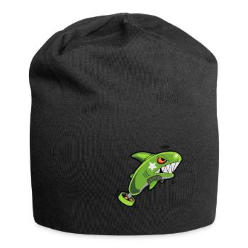 Torpille de requin Shark Torpille verte - Bonnet en jersey - noir - Devant