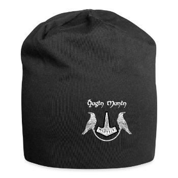 Hugin Munin Raben Wikinger Walhalla Odin - Jersey-Beanie - Schwarz - Vorne