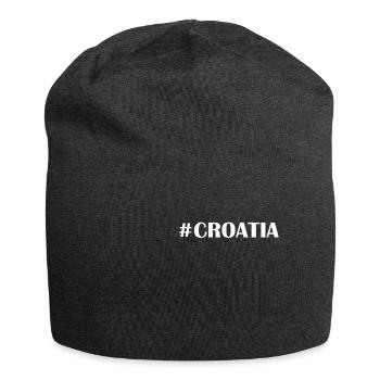 #CROATIA Croatie #Kroatien #Srce - Bonnet en jersey - charbon - Devant