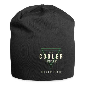 Ich bin cooler als dein Freund - Jersey-Beanie - Schwarz - Vorne