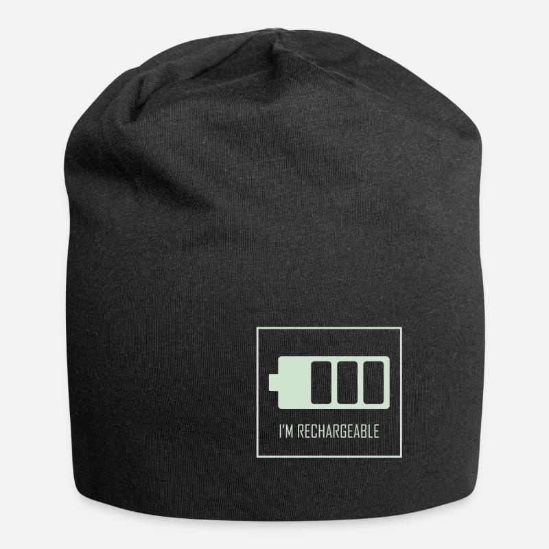 Je suis rechargeable - Bonnet en jersey - noir