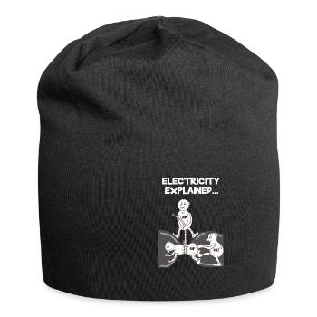 Elektriker Strom Physik Ohm Volt lustiges Geschenk - Jersey-Beanie - Schwarz - Vorne