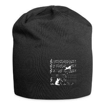 Cats Music Sheet Music Toys Instrument Gift - Jersey Beanie - black - Front