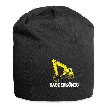 Baggerkönig Bagger Baustelle - Jersey-Beanie - Schwarz - Vorne