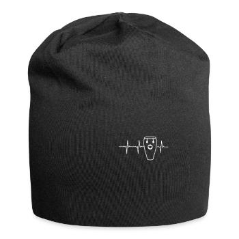 Conga Heartbeat-EKG-Geschenk - Jersey-Beanie - Schwarz - Vorne