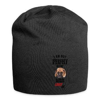 Je ne suis pas parfait, mais mon boxeur m'aime! - Bonnet en jersey - noir - Devant