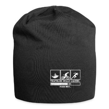Compétences Triathlon Loading | Idée cadeau barre de chargement - Bonnet en jersey - noir - Devant