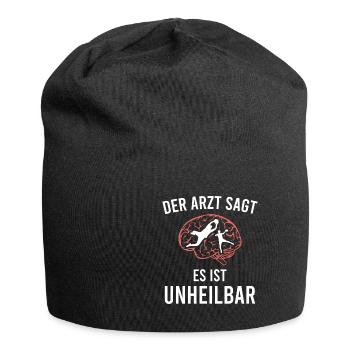 Handball lustig Sport Handballer - Jersey-Beanie - Schwarz - Vorne