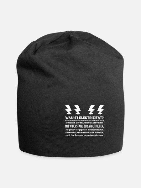 Arbeit Arbeiten Elektriker - Jersey-Beanie - Schwarz