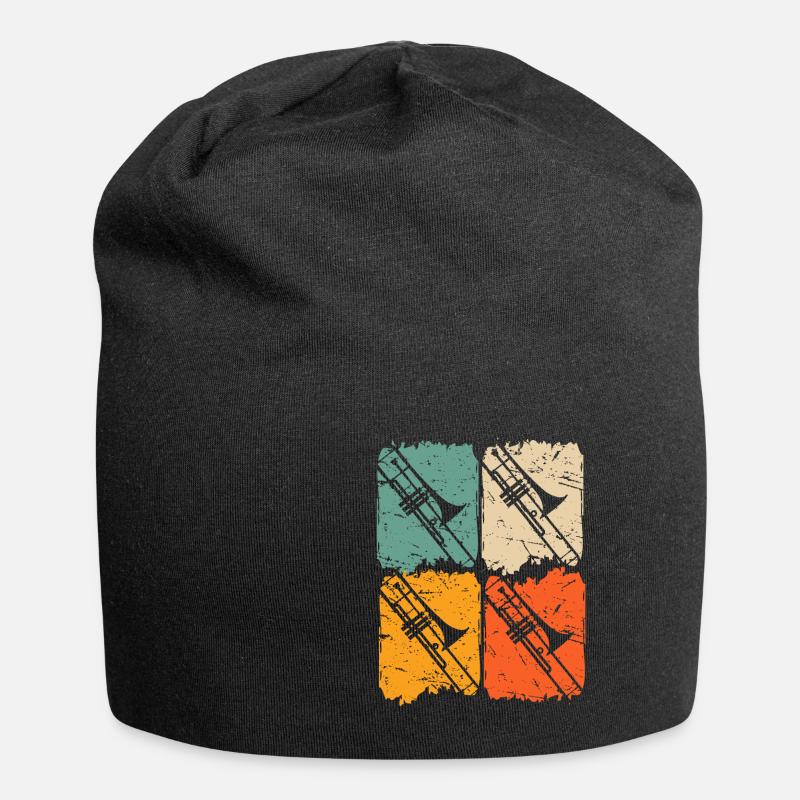 trombone - Jersey Beanie - black