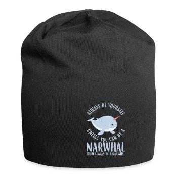 ALWAYS BE YOURSELF NARWAL - Jersey Beanie - black - Front