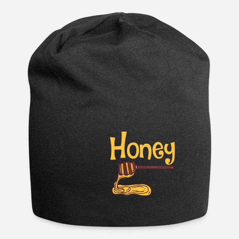 Honig Imker Biene - Jersey-Beanie - Schwarz