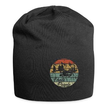 I hate people - camping, camping, gift - Jersey Beanie - black - Front