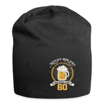 60 Geburtstag.Reicht mir das Bier ihr Narren.60ter - Jersey-Beanie - Schwarz - Vorne