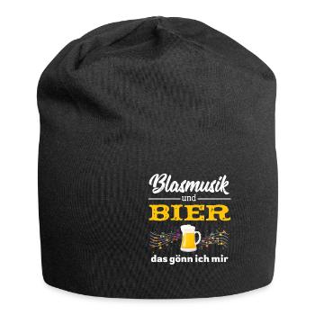 Blasmusik und Bier - Oldies, Schlager - Jersey-Beanie - Schwarz - Vorne