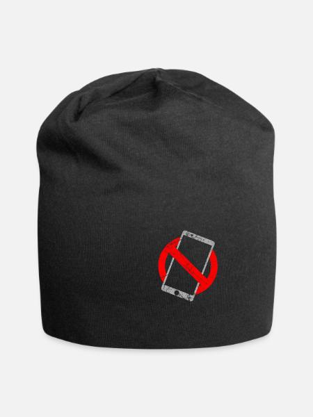 Kindheit ohne Handy - Smartphone, Telefon - Jersey-Beanie - Schwarz