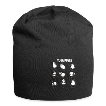 Panda Yoga Bear Buddhism Poses Zen Yang Gifts - Jersey Beanie - black - Front