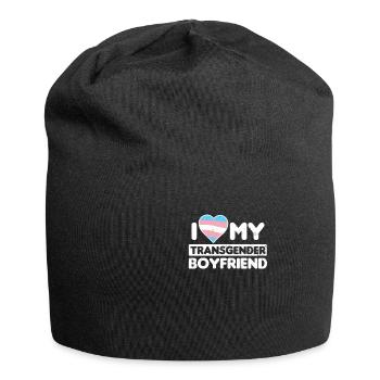 Transgender-Liebe mein Transgender-Freund-Geschenk - Jersey-Beanie - Schwarz - Vorne